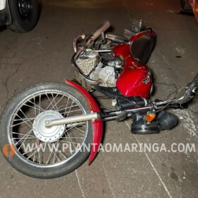 Fotos de Mulher fica ferida após bater moto em carro estacionado em Maringá
