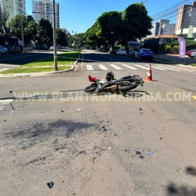 Fotos de Câmera de segurança registra carro avançando preferencial e causando grave acidente em Maringá