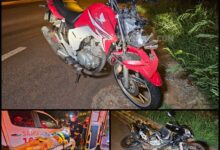 Fotos de Colisão entre motocicletas deixa duas pessoas gravemente feridas em Maringá