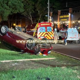 Fotos de Homem de 49 anos sofre ferimentos graves ao capotar carro em Maringá