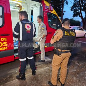 Fotos de Homem é socorrido com ferimentos graves após ser esfaqueado, em Maringá 