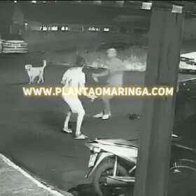 Fotos de Imagens mostram homem sendo esfaqueado em Maringá