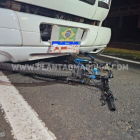 Fotos de Ciclista de 18 anos é intubado após ser atropelado por caminhão em Maringá.