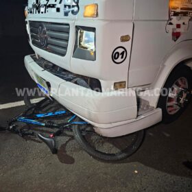 Fotos de Ciclista de 18 anos é intubado após ser atropelado por caminhão em Maringá.