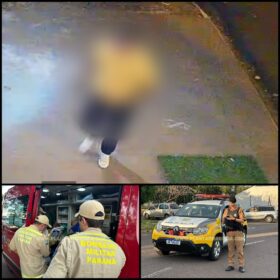 Fotos de Jovem é socorrido só de cueca e afirma que foi sequestrado e teve a caminhonete roubada em Maringá