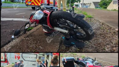 Fotos de Motociclista fica gravemente ferido após bater em árvore em Maringá 