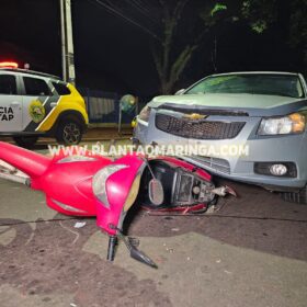 Fotos de Motorista embriagado bate carro em traseira de moto e deixa gestante e marido feridos em Maringá