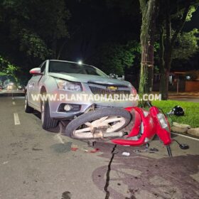 Fotos de Motorista embriagado bate carro em traseira de moto e deixa gestante e marido feridos em Maringá