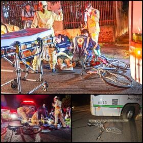 Fotos de Ciclista é intubado após colisão com ônibus do transporte coletivo em Maringá