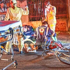 Ciclista é intubado após colisão com ônibus do transporte coletivo em Maringá Foto 1 Fotos de Ciclista é intubado após colisão com ônibus do transporte coletivo em Maringá