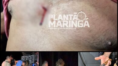 Fotos de Cliente de bar é esfaqueado no peito durante assalto em Maringá
