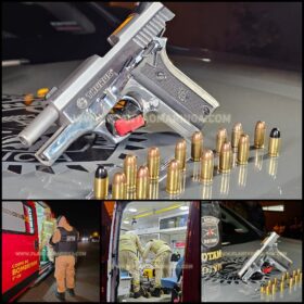 Homem confunde policiais com integrantes de grupo rival e acaba baleado após apontar arma para Rotam, em Sarandi Foto 1 Fotos de Homem confunde policiais com integrantes de grupo rival e acaba baleado após apontar arma para Rotam, em Sarandi