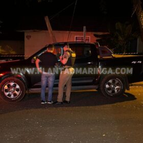 Fotos de Homem é executado a tiros dentro de caminhonete em Maringá; ele teria sido vítima de uma emboscada