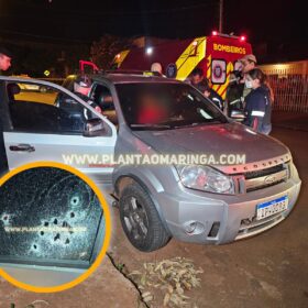 Fotos de Homem morre após ser alvejado por diversos tiros dentro de carro, em Sarandi