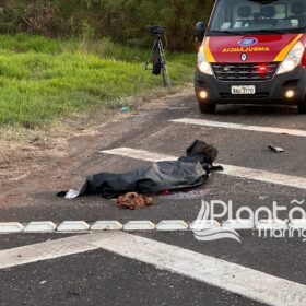 Fotos de Homem morre após ser atropelado em Maringá e motorista foge sem prestar socorro 