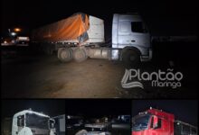 Fotos de Polícia Militar desarticula quadrilha e recupera três carretas roubadas e carga avaliada em mais de R$ 6 milhões, em Maringá 