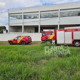 Fotos de Trabalhadores são soterrados em uma obra em Maringá, um deles morreu no local