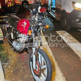 Fotos de Dois jovens são intubados após colisão entre motos em Maringá