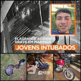 Fotos de Jovem vítima de acidente envolvendo duas motos em Maringá, morre no hospital