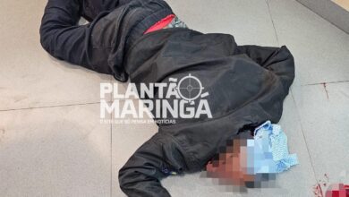 Fotos de Homem é esfaqueado na cabeça no centro de Maringá