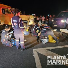 Fotos de Motociclista fica em estado gravíssimo após colisão com caminhão entre Maringá e Floresta