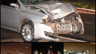 Fotos de Motociclista na contramão morre após bater de frente com carro em Maringá 