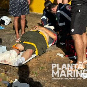 Fotos de Motociclista pode ter pé amputado após motorista invadir preferencial em Maringá
