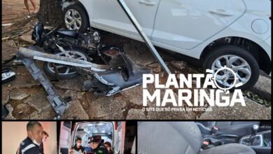 Fotos de Motorista com suspeita de embriaguez avança preferencial e bate em moto em Maringá; piloto ficou gravemente ferido 