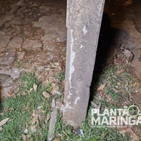 Fotos de Motorista na contramão fica ferido após bater carro contra poste em Maringá
