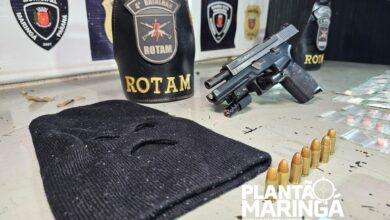Fotos de Polícia prende homem com pistola, touca balaclava e cocaína em Maringá 
