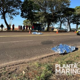 Fotos de Vídeo mostra acidente com moto de alta cilindrada que matou motociclista e pedestre em Maringá; as vítimas foram identificadas