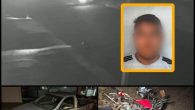 Fotos de Vídeo mostra carro contramão atingido moto e deixando motociclista em estado grave em Maringá