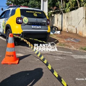 Motociclista morre depois de bater em carro e ser arremessado contra poste em Maringá Foto 1 Fotos de Motociclista morre depois de bater em carro e ser arremessado contra poste em Maringá