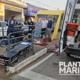 Fotos de Homem tem as pernas esmagadas após ser atropelado por ônibus da TCCC, em Maringá 