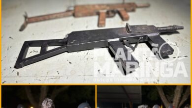 Fotos de Homens são presos com armas semelhantes a submetralhadoras de fabricação caseira após tentativa de feminicídio em Floresta