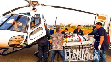 Fotos de Trabalhador é socorrido de helicóptero após ter 90 % do corpo queimado em incêndio em canavial 