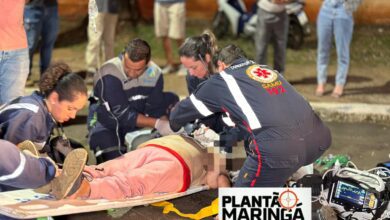 Fotos de Idosa de 81 anos é intubada após ser atropelada na Avenida Guaiapó, em Maringá