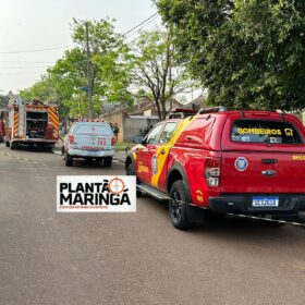 Fotos de Mãe e filho são intubados e socorridos em estado gravíssimo após incêndio em residência em Maringá