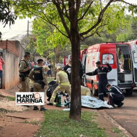 Fotos de Mãe e filho são intubados e socorridos em estado gravíssimo após incêndio em residência em Maringá