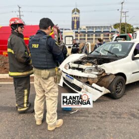 Fotos de Motorista na contramão provoca acidente ao fazer conversão proibida na rodovia BR-376 entre Sarandi e Marialva 