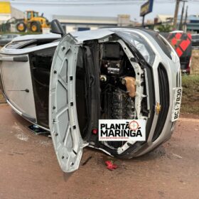 Fotos de Motorista na contramão provoca acidente ao fazer conversão proibida na rodovia BR-376 entre Sarandi e Marialva 