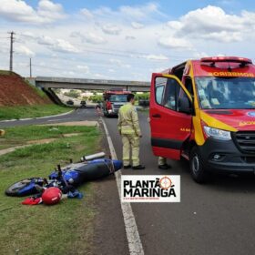 Fotos de Acidente grave no Contorno Norte deixa motociclista ferido
