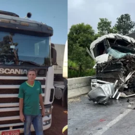 Fotos de Caminhoneiro que morreu em engavetamento na BR-277 é identificado