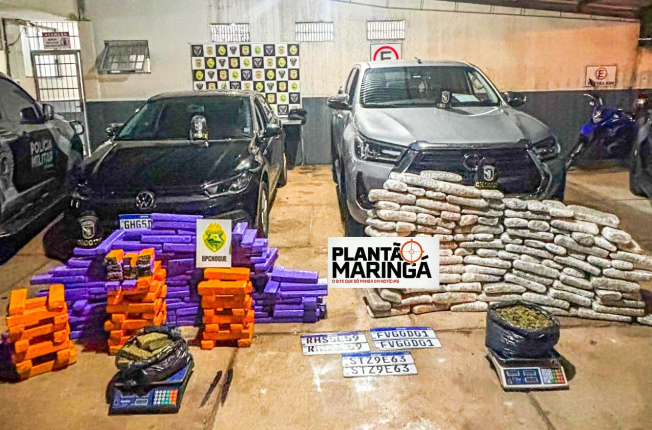 Choque apreende grande quantidade de drogas e caminhonete roubada em Maringá Foto 1 Fotos de Choque apreende grande quantidade de drogas e caminhonete roubada em Maringá