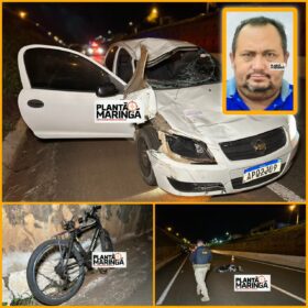 Fotos de Ciclista morre após acidente no Contorno Norte em Maringá