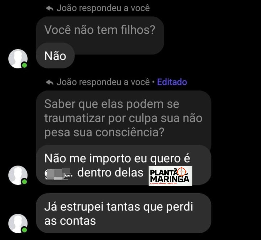 Crianças de Paiçandu são alvos de ataque de pedófilo nas redes sociais Foto 1 Fotos de Crianças de Paiçandu são alvos de ataque de pedófilo nas redes sociais