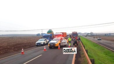 Fotos de Fio de alta tensão cai no temporal e interdita parte da rodovia PR-317 entre Maringá e Floresta