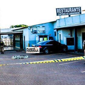 Fotos de Câmeras de segurança flagram homicídio em posto de combustíveis em Maringá