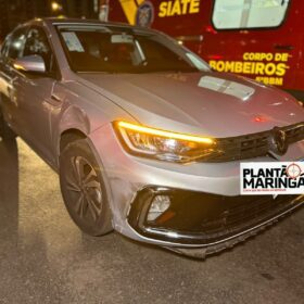 Fotos de Jovem sofre acidente grave em Maringá após ser fechada por motorista 