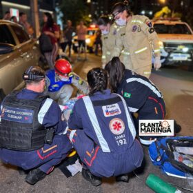 Fotos de Jovem sofre acidente grave em Maringá após ser fechada por motorista 